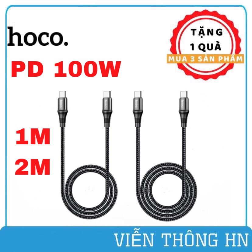 Dây sạc nhanh type c cho type c hoco uc50 pd 100w - cáp sạc 2 đầu cho samsung oppo ipad macbook huawei xiaomi...vv