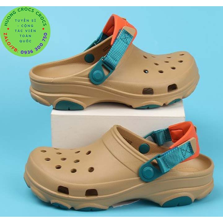 DÉP SỤC CROCS OFFROAD ALL TERRAIN CLOG MÀU KHAKI