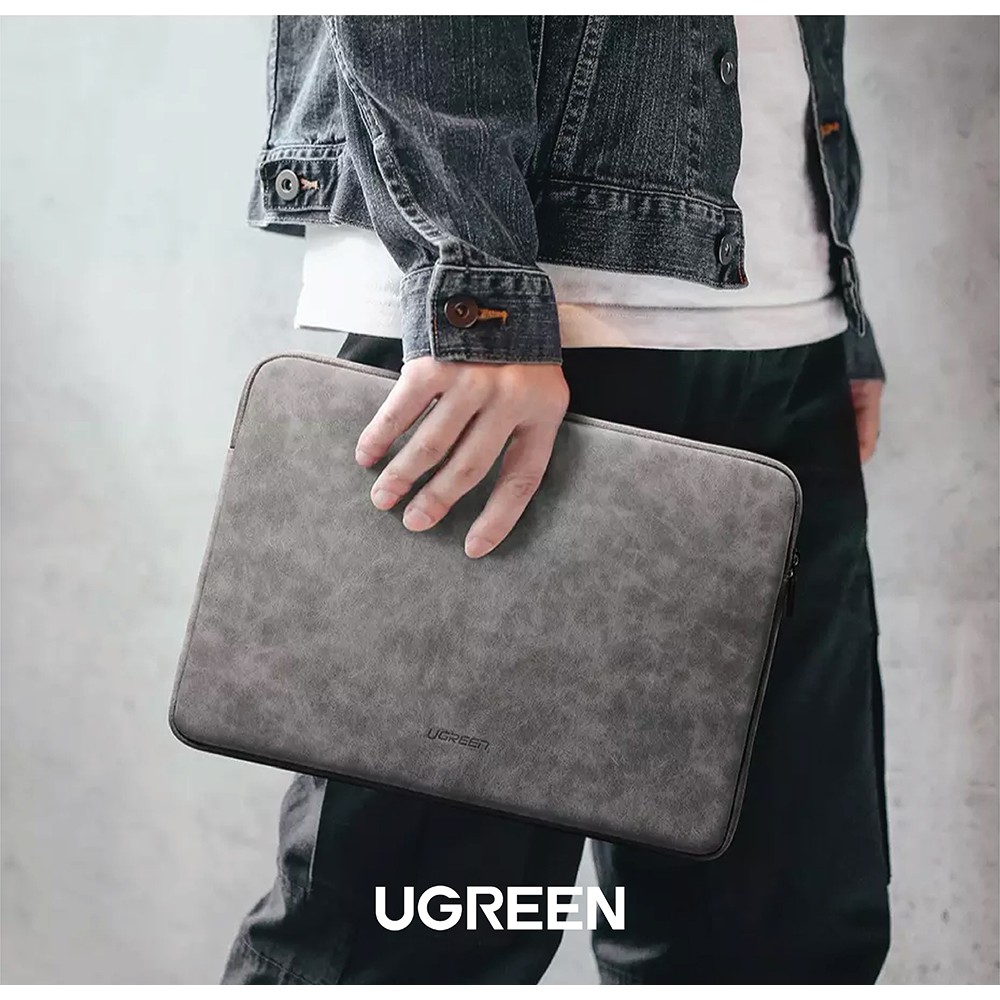 Túi đựng iPad/ Laptop UGREEN LP187 | Bề mặt da lót lông chống thấm, chống shock, trầy xước | Khả năng tương thích rộng | BigBuy360 - bigbuy360.vn