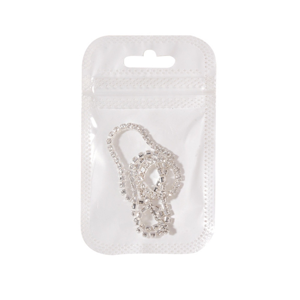 Chuỗi Ngọc Trai Kim Loại Lấp Lánh 20-25cm Trang Trí Móng Tay DIY