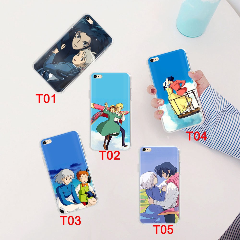 Ốp điện thoại mềm trong in hình Howl's Moving Castle 138GT cao cấp cho iPhone 8 7 6s 6 plus 5 5S SE 5C 4 4s