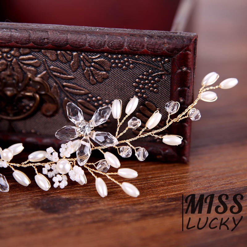 Ghim cài tóc đính đá xinh xắn dành cho cô dâu