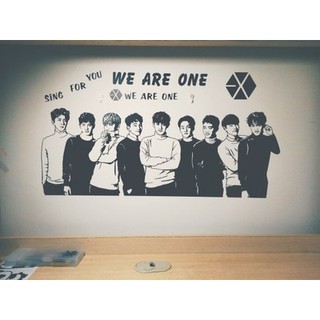 order-sticker dán tường,vali kpop