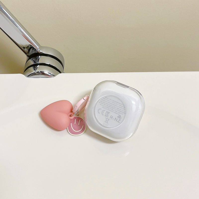 Vỏ Bảo Vệ Hộp Sạc Tai Nghe Samsung Galaxy Buds 2 / Buds Live / Buds FE / Buds 2 Pro / Buds Pro Bằng TPU Mềm Trong Suốt Hình Thỏ Dễ Thương Kèm Dây Đeo Cho Buds2 Pro