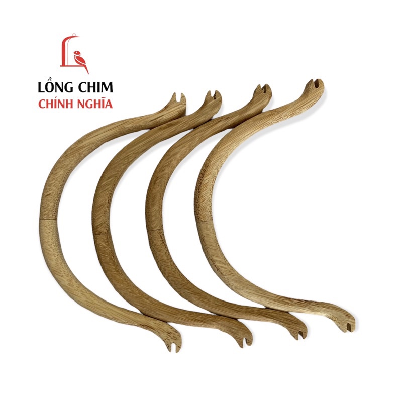 Cầu góc tre lồng chim siêu đẹp, cứng cáp dùng cho các loại lồng chào mào, phụ kiện lồng chim