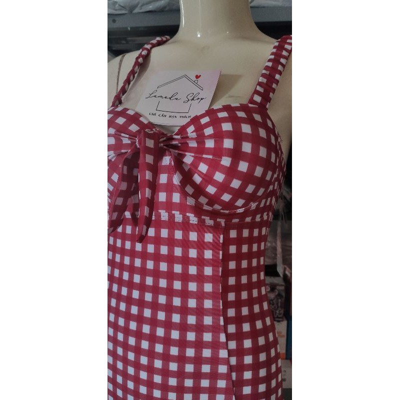 Bikini Áo Tắm 2 Dây Quảng Châu LMD38 Thắt Nơ Sexy Hoạ Tiết Caro Sang Chảnh Ngọt Ngào Hottrend 2021 | BigBuy360 - bigbuy360.vn