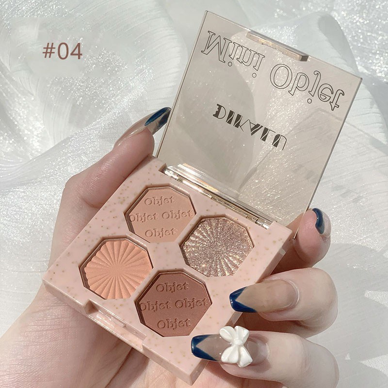 [Hàng mới về] Bảng Phấn Mắt 4 Màu Sắc Hiệu Ứng Lì / Ánh Nhũ Thời Trang | BigBuy360 - bigbuy360.vn