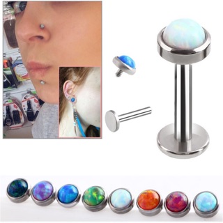 Khuyên môi đá opal✨ cao cấp/ khuyên xỏ môi
