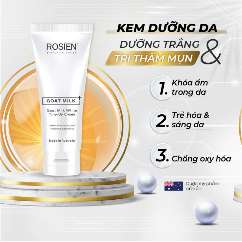 KEM DƯỠNG NÂNG TÔNG , TRẮNG DA, SÁNG MỊN DA ROSIEN 100ML