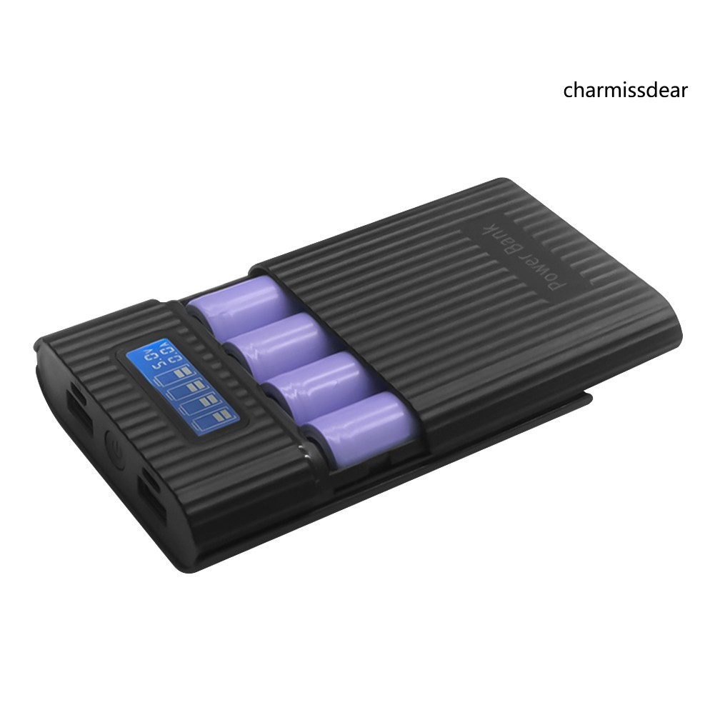 Bộ sạc pin Cdb 4 khe 18650 DIY màn hình LCD chất lượng