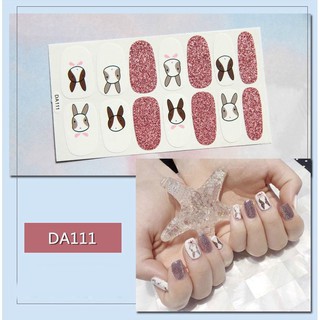 Set 14 Sticker Dán Móng, Nhãn Dán Móng Tông Hồng 💖💖💖