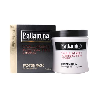 Hấp dầu Pallamina Collagen phục hồi tóc hư tổn 500ml (Dạng hủ)