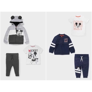 Set bộ nỉ bé trai kèm áo khoác mickey HM (có ảnh thật)