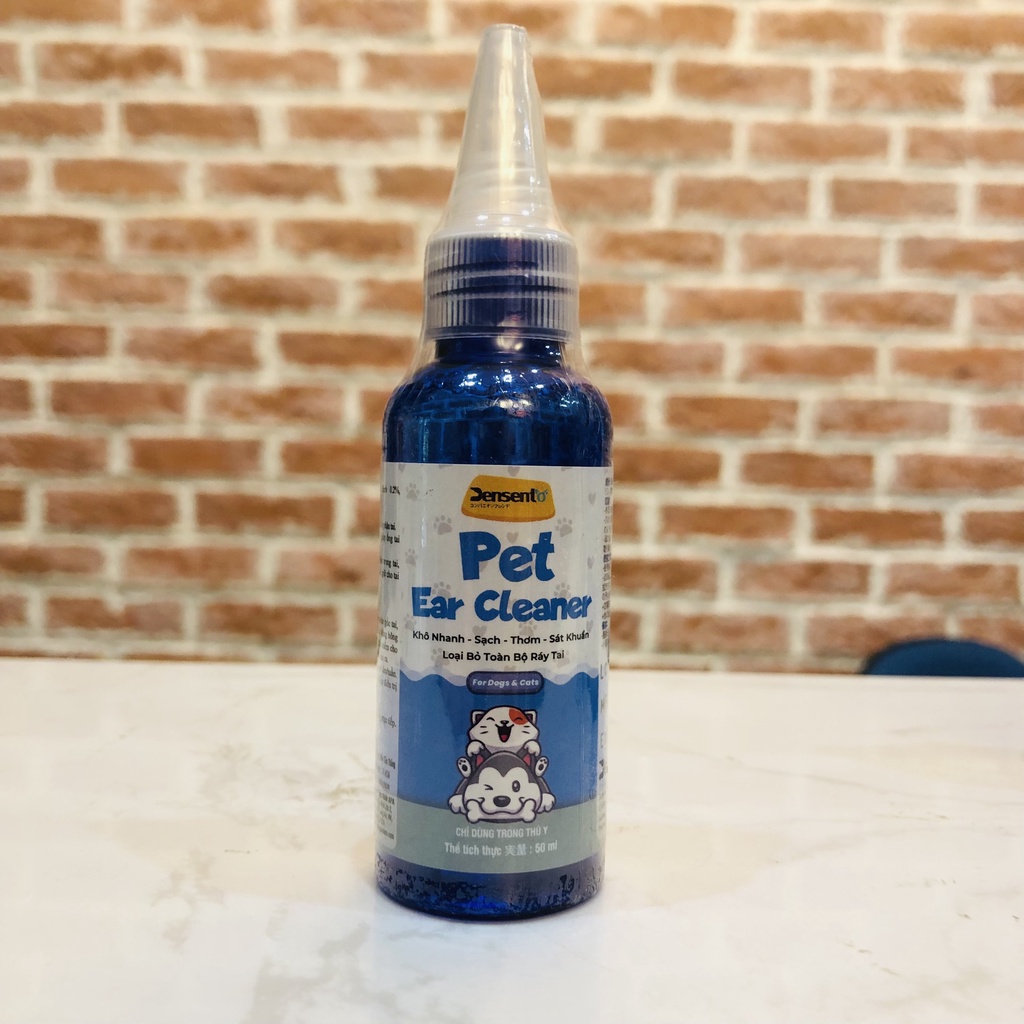 Dung dịch vệ sinh tai Virbac, Pet ear cleaner chó mèo/thú cưng, dung dịch rửa tai cho chó mèo
