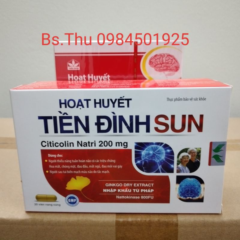 HOẠT HUYẾT TIỀN ĐÌNH SUN - (thực phẩm bảo vệ sức khỏe) nguyên liệu nhập khẩu Pháp date mới nhất