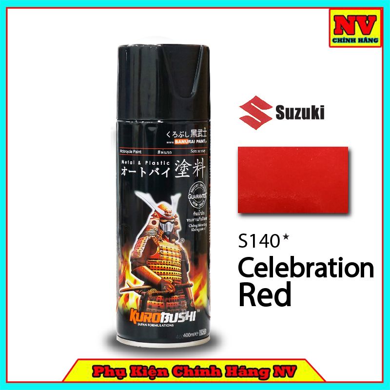 Chai Sơn Samurai S140 Màu Đỏ Celebration - Sơn Chính Hãng