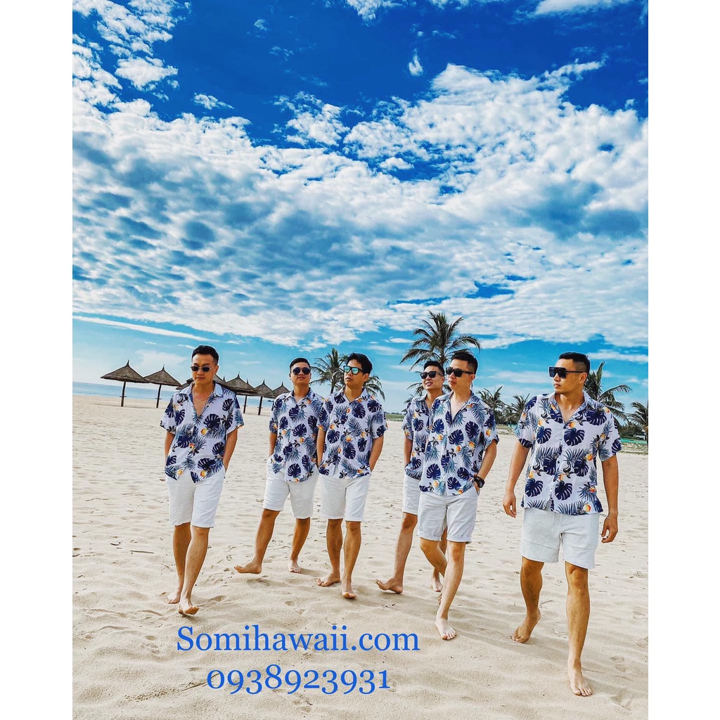 Áo sơ mi Hawaii đi biển mùa hè