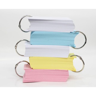 Flashcard note học từ vựng 400 tờ - 1 tập 100 tờ (đục lỗ kèm khoen)