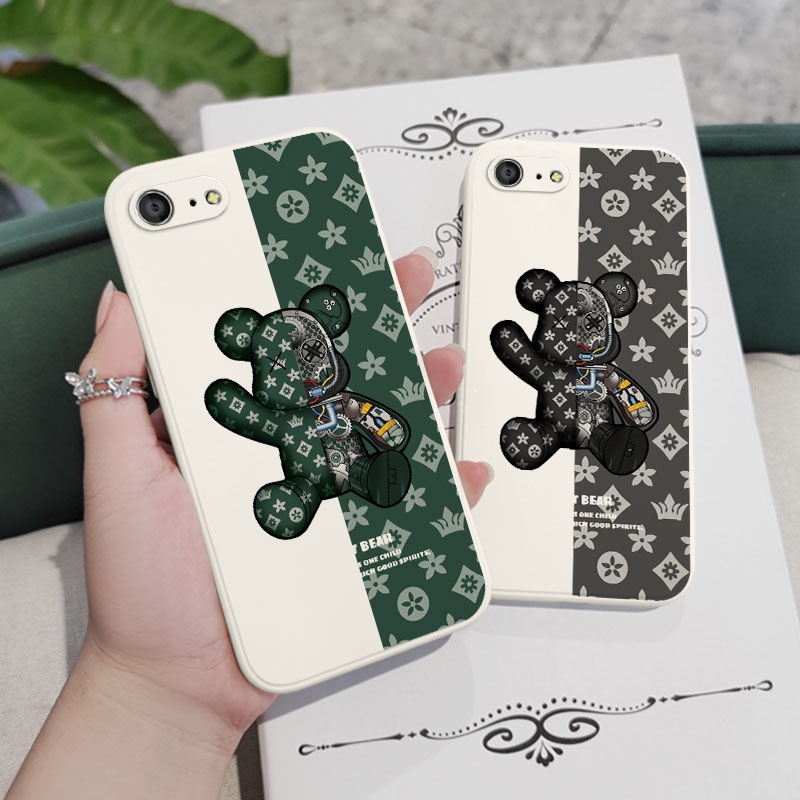 Ốp Điện Thoại Silicon Dẻo Họa Tiết Chú Gấu Dễ Thương Cho IPhone 8 7 Plus SE 2020 6 6S Plus