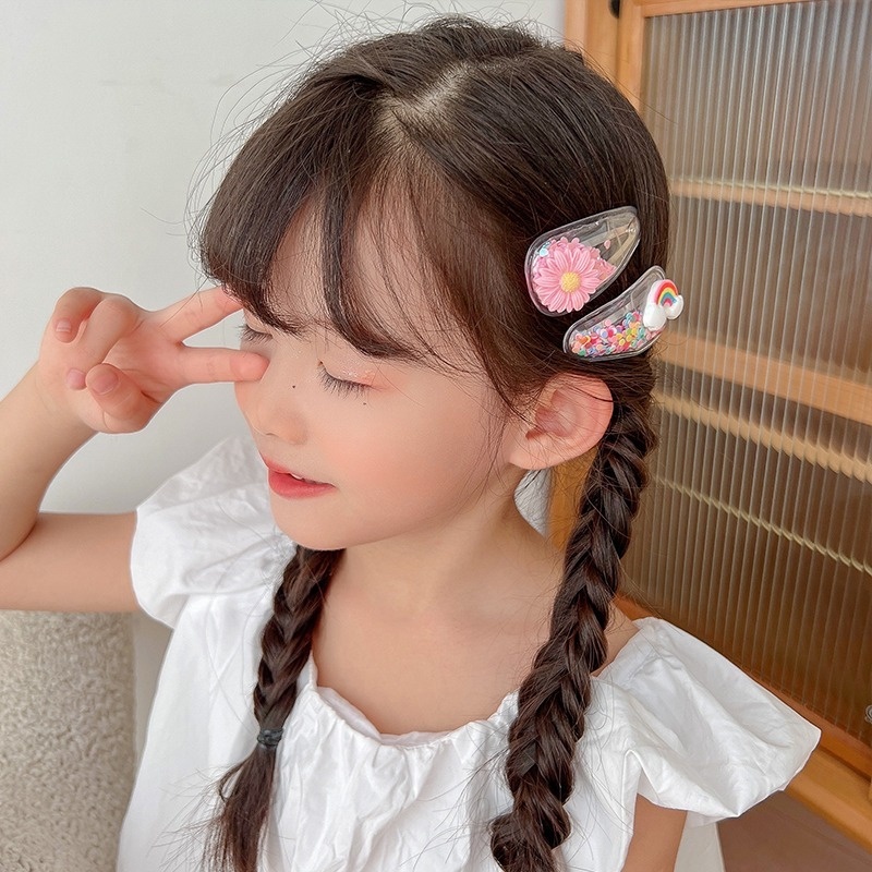 Set 5 Kẹp Tóc Phong Cách Hàn Quốc Dễ Thương Cho Bé Gái