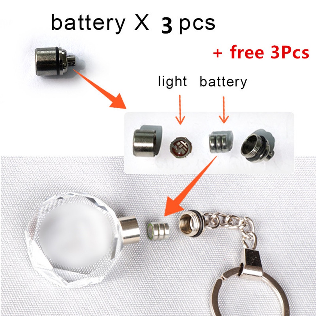 Móc Khóa Xe Máy K9 Trong Suốt Đính Pha Lê Đa Giác Có Đèn LED Làm Quà Tặng Cho Ngày Của Cha