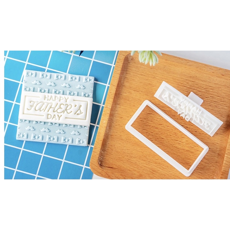 set khuôn mica hoa hồng kèm nhấn chữ father s day