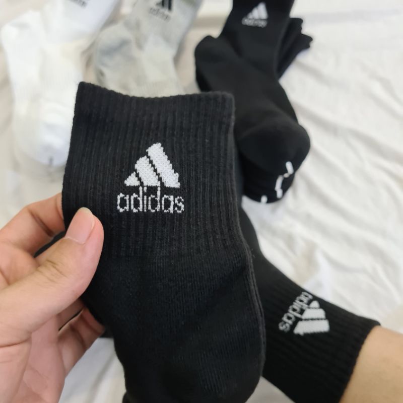 Tất thể thao Adidas cổ trung White/Black/Gray