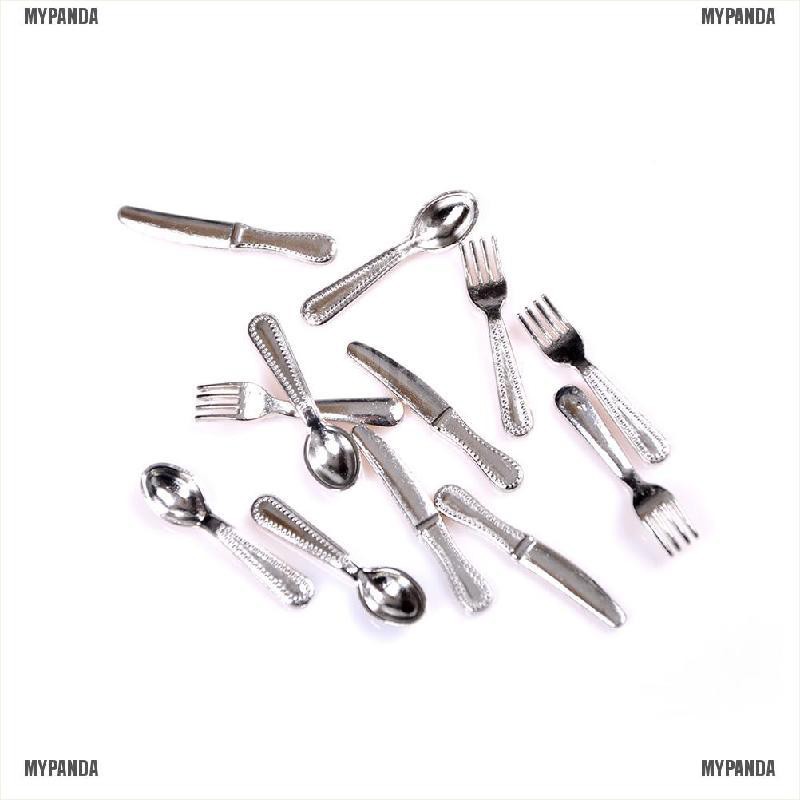 Set 12 dao muỗng nĩa mini dành cho nhà búp bê