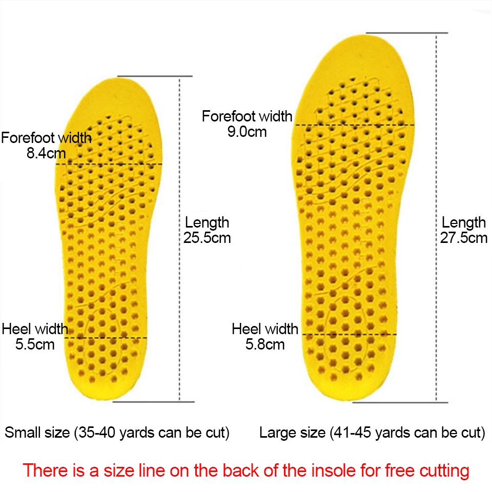 1 Cặp Đế Lót Giày Thể Thao Thoáng Khí Chống Sốc Vô Hình