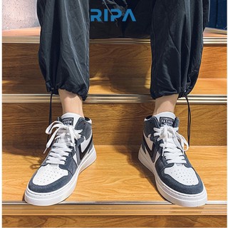 Giày nam cổ cao ulzzang đế bằng đi học đi chơi mẫu mới cá tính đẹp thoáng khí size 39 đến 43 RIPA G43