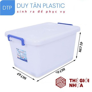 Thùng Nhựa Duy Tân Có Bánh Xe 90 Lít 70 x 49 x 41 cm No.747- GIAO NHANH 2H