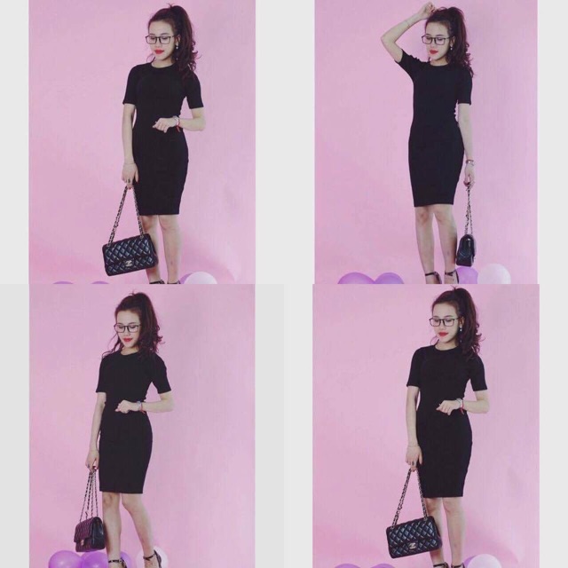 Váy Len Tăm Cổ Lọ Dáng Dài Body Cho Nữ Siêu Sang