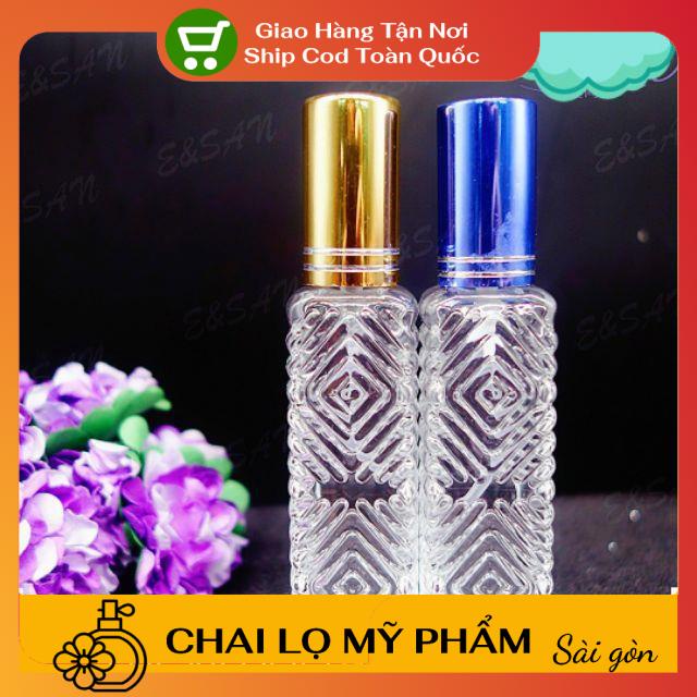 Lọ Chiết Nước Hoa ❤ SIÊU RẺ ❤ Chai lọ chiết nước hoa 12ml có gân nổi hoa văn, phụ kiện du lịch