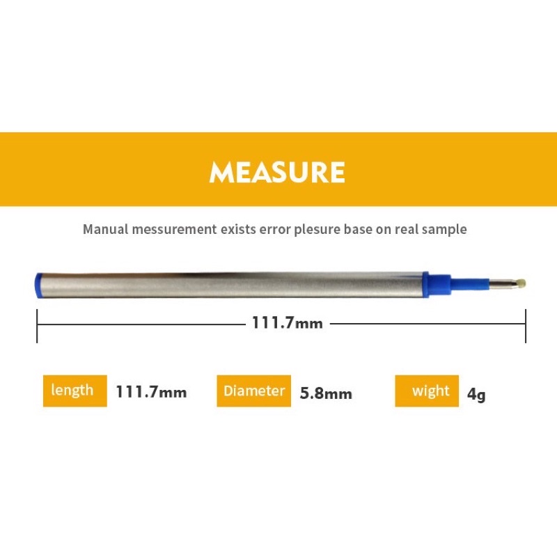 Ruột viết ruột bút Rollerball Refill  lắp vừa cho các dòng bút có nắp như Cross, Waterman , Dunhill