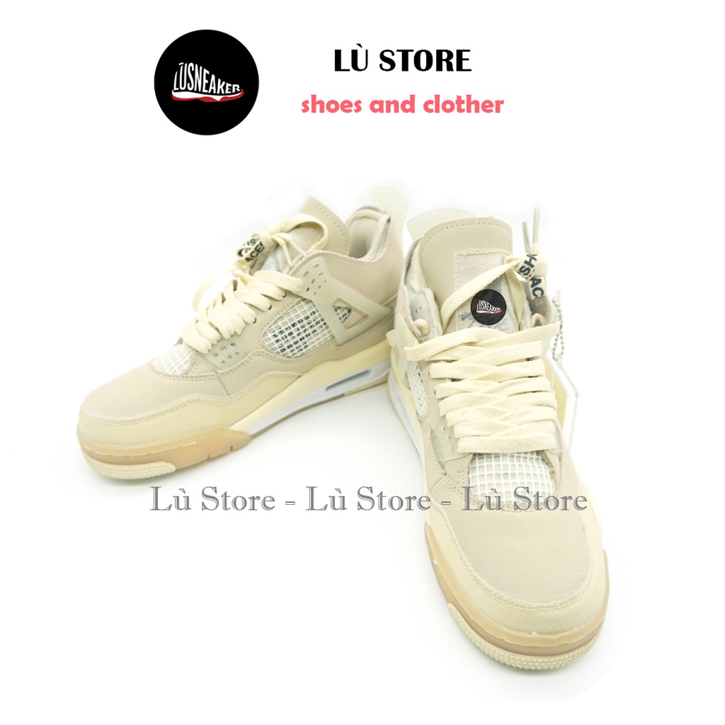 Giày Sneaker JD4 off White , màu Kem size nam nữ từ 36-43, Lù Store