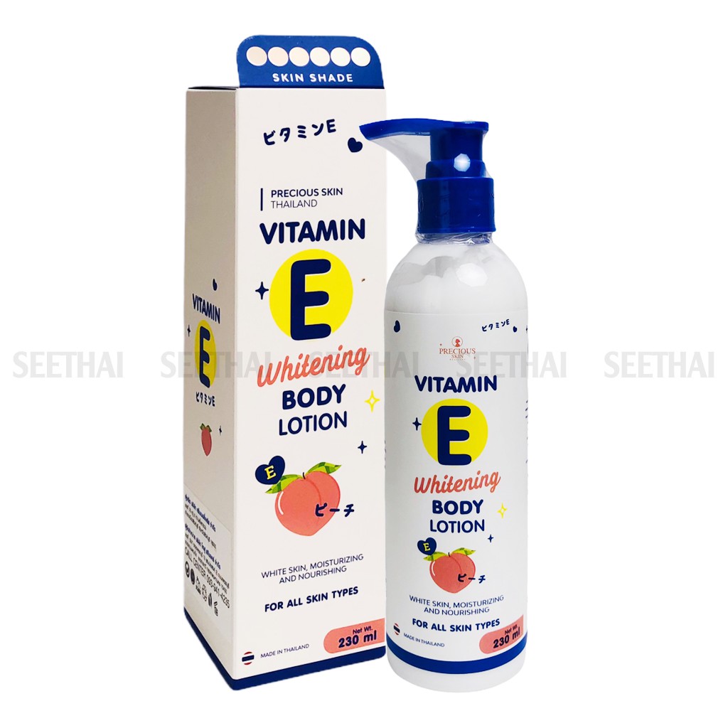 [CHÍNH HÃNG] Dưỡng Thể Vitamin E 8X Whitening Body Lotion Thái Lan 230ml