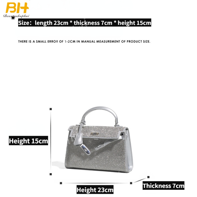 Túi Xách Đeo Vai Họa Tiết Da Cá Sấu Đính Đá Thời Trang Mới 2022 Cho Nữ