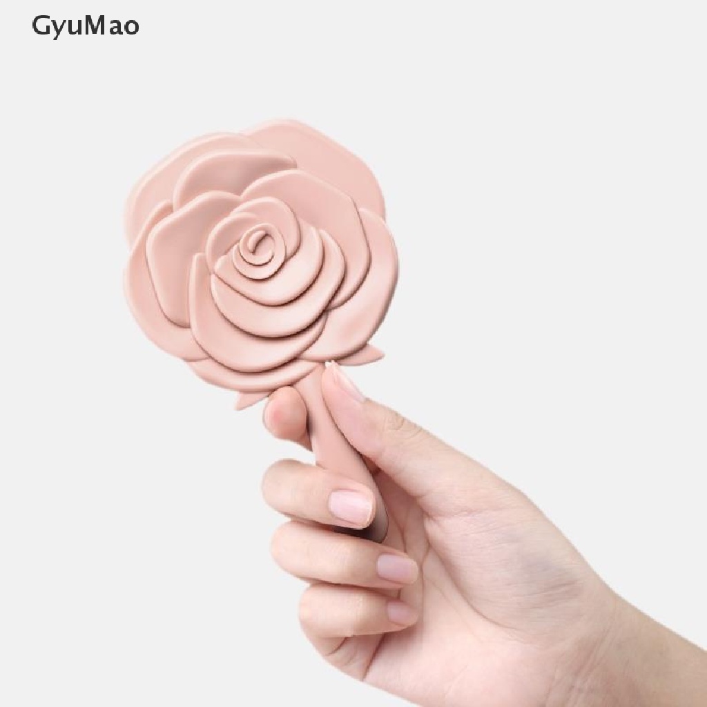 [cxGYMO] Handheld Vanity Mirror Vintage Rose Makeup Mirror Hand Mirror Pocket Mirror  HDY