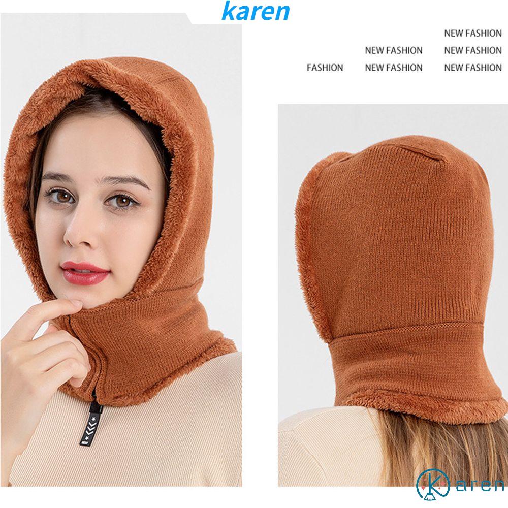 Nón Len Kiêm Khẩu Trang Che Mặt Bằng Len Thời Trang Sành Điệu Cho Nữ