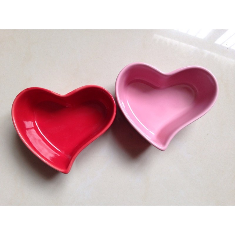 Bát Sứ Trái Tim Lượn Chén Ăn Dặm Cho Bé , Đựng Gia Vị, Nước Chấm, Chén Dĩa Dễ Thương