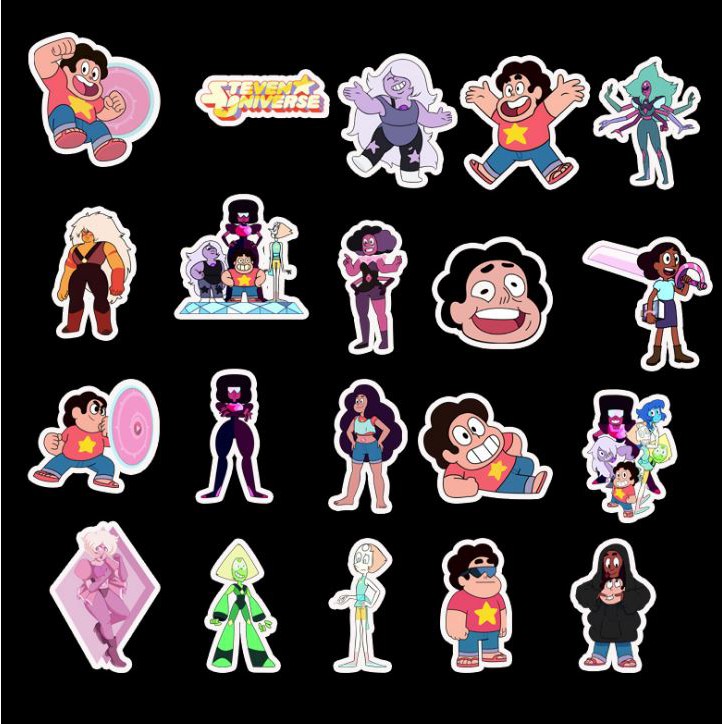 Sticker Steven Univers nhựa PVC không thấm nước, dán nón bảo hiểm, laptop, điện thoại, Vali, xe, Cực COOL #101