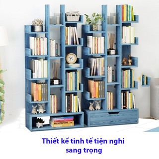 Tủ sách đứng hiện đại kệ sách đứng nhiều tầng chất liệu gỗ MDF phủ melamin cao cấp Homessen