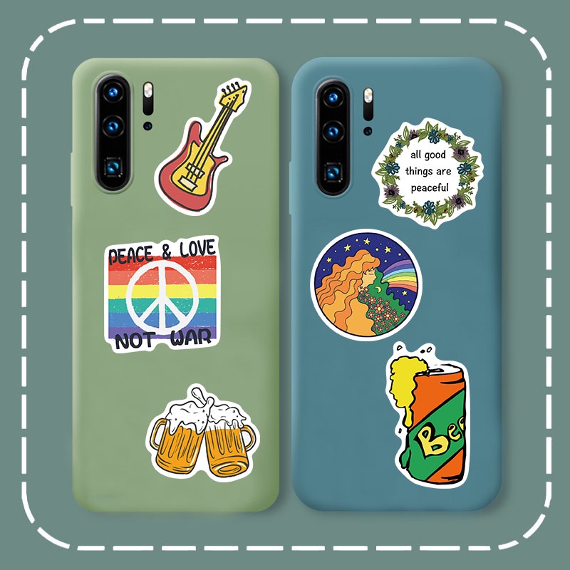 Bộ 10/50 Sticker Hoạt Hình Chống Thấm Nước