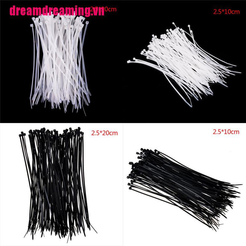 Set 100 dây rút buộc giữ dây cáp gọn gàng chất lượng cao tiện dụng