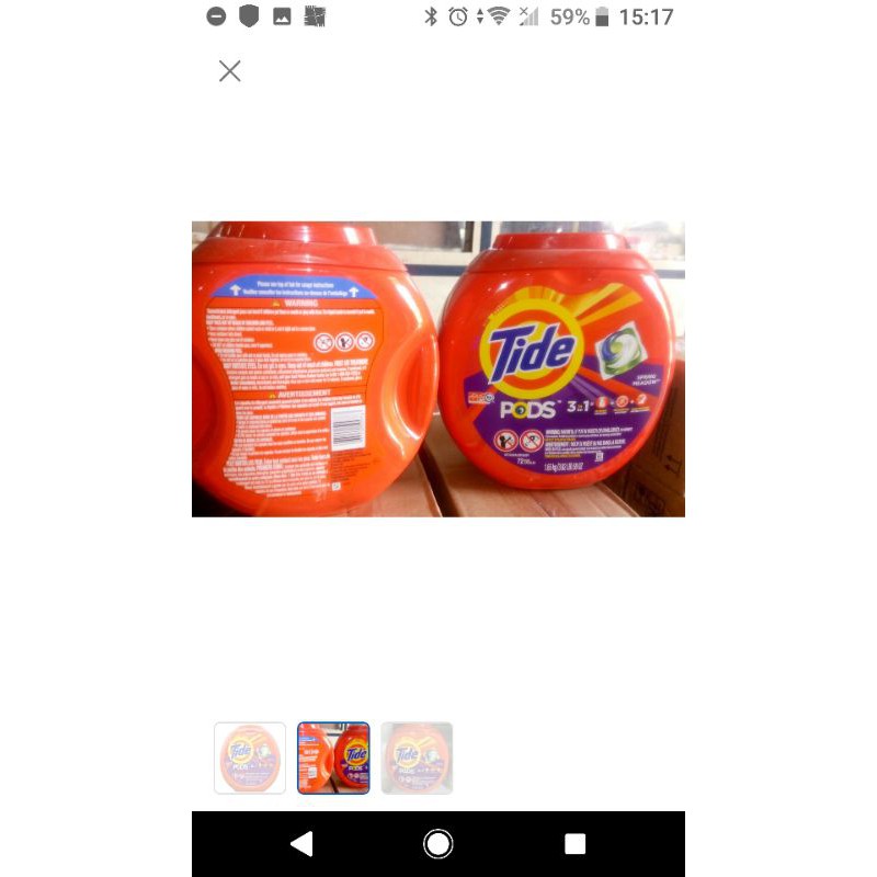 Viên giặt tide pod 3in1 hộp 72 viên.