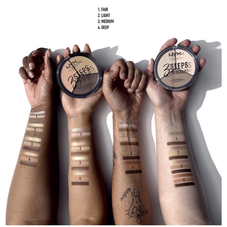 Phấn tạo khối highlight 3 bước chuyên nghiệp NYX PROFESSIONAL MAKEUP 3 Steps to Sculpt
