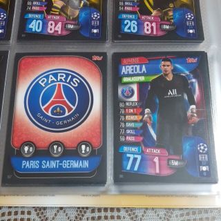 Thẻ Match Attax Champion League 19/20 Đội Hình PSG ( k bán lẻ )
