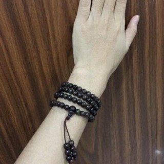 Tràng hạt gỗ mun đen nâu 6 li
