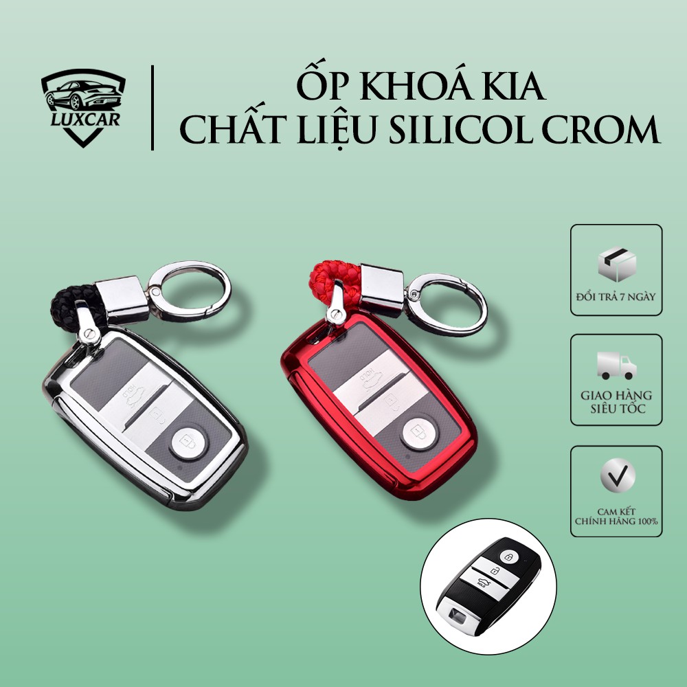 Ốp chìa khoá KIA chất liệu Silicon Crom cao cấp LUXCAR (CERATO/K3/SEDONA)