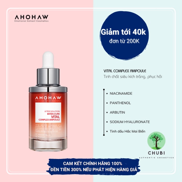 Tinh Chất Dưỡng Trắng Ahohaw INTEN CURE PREMIUM COMPLEX AMPOULE